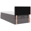 VidaXL Cadre de lit ottoman avec matelas gris 80x200 cm similicuir
