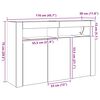 vidaXL Buffet Blanc 116 x 30 x 75 cm Bois d'ing&eacute;nierie