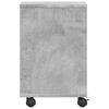 vidaXL Support d'imprimante avec roulettes gris b&eacute;ton 41x32x48 cm