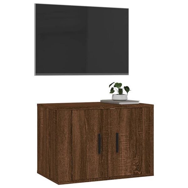 vidaXL Meuble TV mural Ch&ecirc;ne marron 57x34,5x40 cm