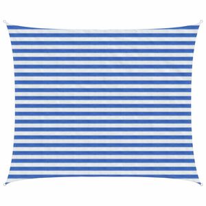 vidaXL Voile d'ombre Bleu et Blanc 2,5 x 3,5 m HDPE