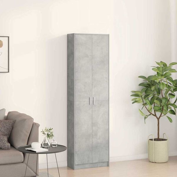 vidaXL Armoire Gris béton 55 x 25 x 189 cm Bois d'ingénierie