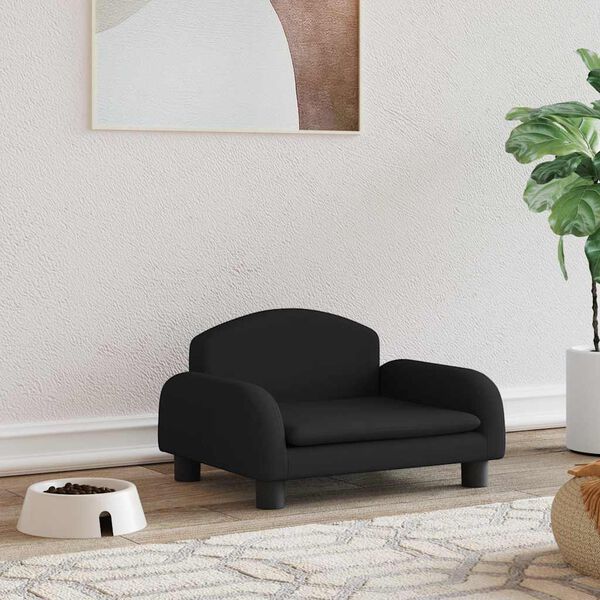 vidaXL Lit pour chien noir 50x40x30 cm tissu