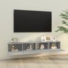 vidaXL Meubles TV muraux 2pcs sonoma gris 100x30x30 cm bois ing&eacute;nierie