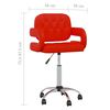 vidaXL Chaise pivotante de salle &agrave; manger Rouge Similicuir