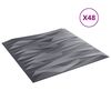 vidaXL Panneaux muraux 48 pcs Gris pierre 50 x 50 cm Mousse XPS