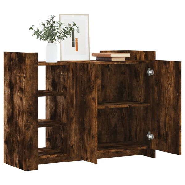 vidaXL Buffet ch&ecirc;ne fum&eacute; 100x35x75 cm bois d'ing&eacute;nierie
