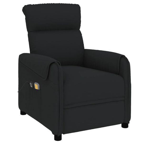 vidaXL Fauteuil électrique de massage Noir Tissu