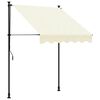 vidaXL Auvent r&eacute;tractable cr&egrave;me 150x150 m tissu et acier