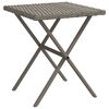 vidaXL Chaises longues lot de 2 avec table gris r&eacute;sine tress&eacute;e