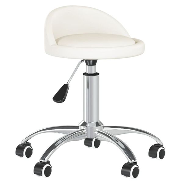 vidaXL Chaise pivotante de bureau Blanc Similicuir
