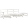 vidaXL Salon de jardin 4 pcs blanc bois de pin massif