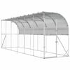 vidaXL Poulailler contre le mur Argent&eacute; 600 x 150 x 215 cm