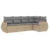 vidaXL Salon de jardin avec coussins 5 pcs beige r&eacute;sine tress&eacute;e