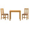 vidaXL Ensemble de salle &agrave; manger 3 pc Gris Bois de ch&ecirc;ne massif