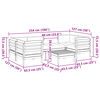vidaXL Salon de jardin 7 pcs avec coussins cire marron bois pin massif