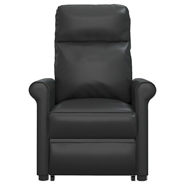 vidaXL Fauteuil de massage Noir Similicuir