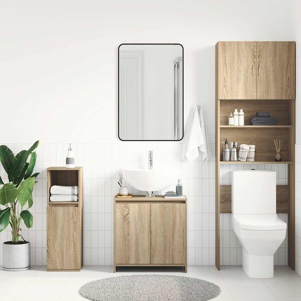 vidaXL Armoire de salle de bain Chêne sonoma Bois d'ingénierie