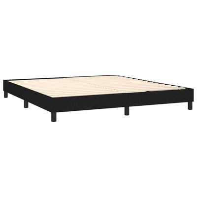 vidaXL Sommier à lattes de lit avec matelas Noir 160x200 cm Tissu