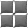 vidaXL Oreiller d'ext&eacute;rieur lot de 4 45 x 45 cm Gris