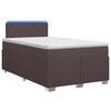 vidaXL Lit de box spring avec matelas et LED Marron fonc&eacute; 120 x 190 cm