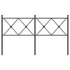 vidaXL Tête de lit métal noir 150 cm