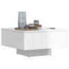 vidaXL Table basse blanc brillant 60x60x31,5 cm bois d'ing&eacute;nierie