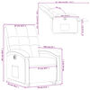 vidaXL Fauteuil inclinable &eacute;lectrique gris fonc&eacute; tissu