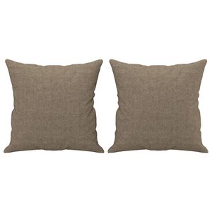 vidaXL Coussins d&eacute;coratifs lot de 2 Taupe 40x40 cm Tissu