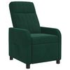 vidaXL Fauteuil inclinable Vert fonc&eacute; Velours (V)