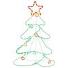 vidaXL Figurine d'arbre de No&euml;l avec 144 LED 88x56 cm