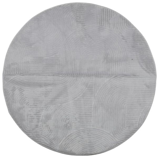 vidaXL Tapis IZA poils courts style scandinave gris &Oslash; 120 cm