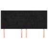 vidaXL T&ecirc;te de lit avec oreilles Noir 203x16x118/128 cm Velours