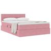 vidaXL Lit de Rangement avec matelas Rose 140 x 190 cm Velours