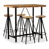 vidaXL Ensemble de bar 5 pcs Bois de r&eacute;cup&eacute;ration massif