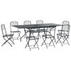 vidaXL Ensemble de salle &agrave; manger pour jardin 9 pc Anthracite