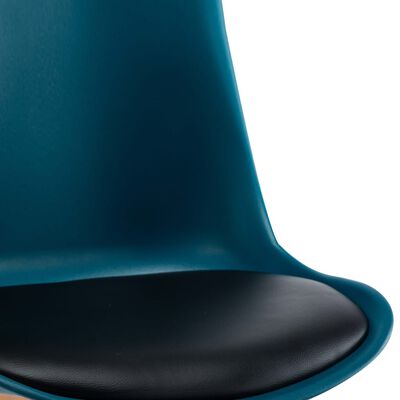 vidaXL Chaises à manger lot de 2 turquoise et noir similicuir