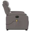 vidaXL Fauteuil inclinable de massage &eacute;lectrique Taupe Tissu