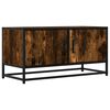 vidaXL Meuble TV ch&ecirc;ne fum&eacute; 80x34,5x40 cm bois d'ing&eacute;nierie et m&eacute;tal