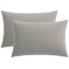 vidaXL Coussin avec oreiller HEERLEN 2 pi&egrave;ces Gris Polyester