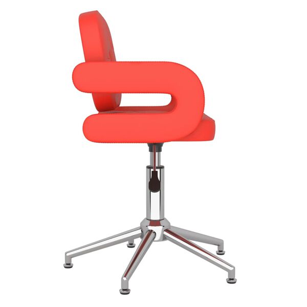 vidaXL Chaises pivotantes &agrave; manger lot de 2 rouge similicuir