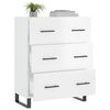 vidaXL Buffet Blanc brillant 69,5x34x90 cm Bois d'ing&eacute;nierie