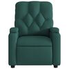 vidaXL Fauteuil inclinable de massage vert fonc&eacute; tissu