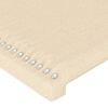 vidaXL Sommier &agrave; lattes de lit avec matelas Cr&egrave;me 100x200 cm Tissu