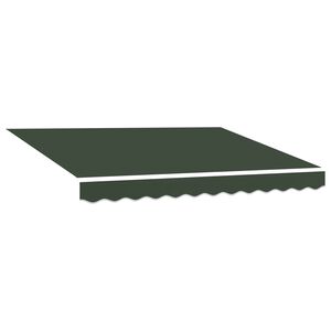 vidaXL Toile de rechange pour auvent Vert fonc&eacute; 236 x 195 cm Polyester