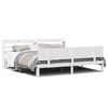 vidaXL Bed Frame 2 pc Blanc 200 x 200 cm Solid Pine Wood, Plywood