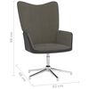 vidaXL Chaise de relaxation avec tabouret Gris fonc&eacute; Velours et PVC