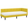 vidaXL Cadre de lit d'angle avec matelas 2 pcs Jaune Velours