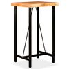 vidaXL Ensemble de bar 3 pcs Bois d'acacia massif et cuir véritable