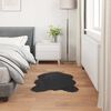 vidaXL Tapis en fausse Tafalla Noir 80 x 120 cm Polyester